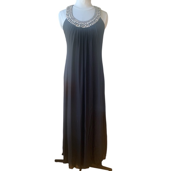 NWT Diane Von Furstenberg Silk Chiffon Formal Gown Dress Black Tie Wedding - Picture 9 of 12